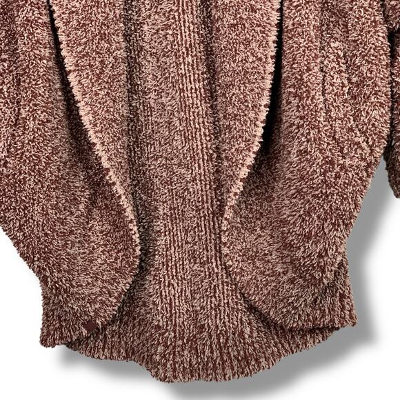 Barefoot Dreams Sweater Maroon Cozychic Cocoon Cardigan Small Medium Pockets - Picture 5 of 10